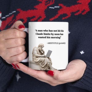 Mug IA drôle, Mug citation d'Aristote limites Claude AI, cadeau programmeur, tasse Vibe Coding, cadeau Tech Bro, tasse à café ingénieur logiciel 11 oz 15 oz