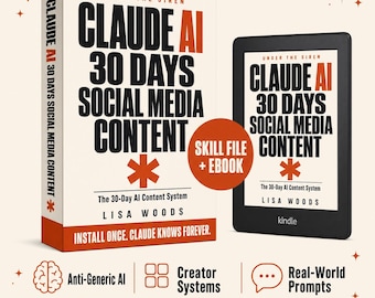 30-dagen contentsysteem voor makers | Werkstroomgids, kalender (digitale download)