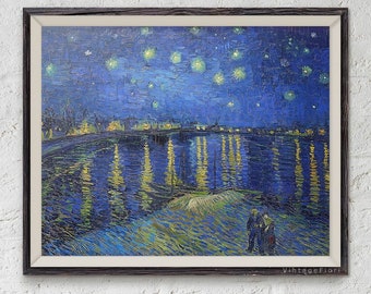 Van Gogh Starry Night Printable Art: High-Resolution Digital Print (Instant Download)