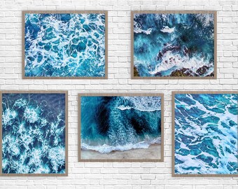 Nautical printable set, instant download sea art, bathroom wall decoration