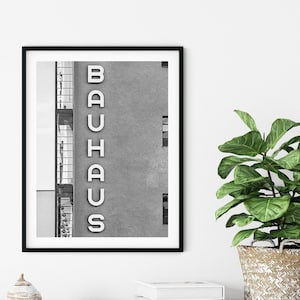 Bauhaus print, minimalist decor, architecture printable art
