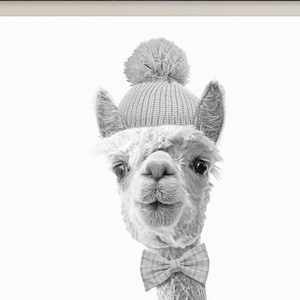 Llama printable art, alpaca print, nursery wall decor, funny animal