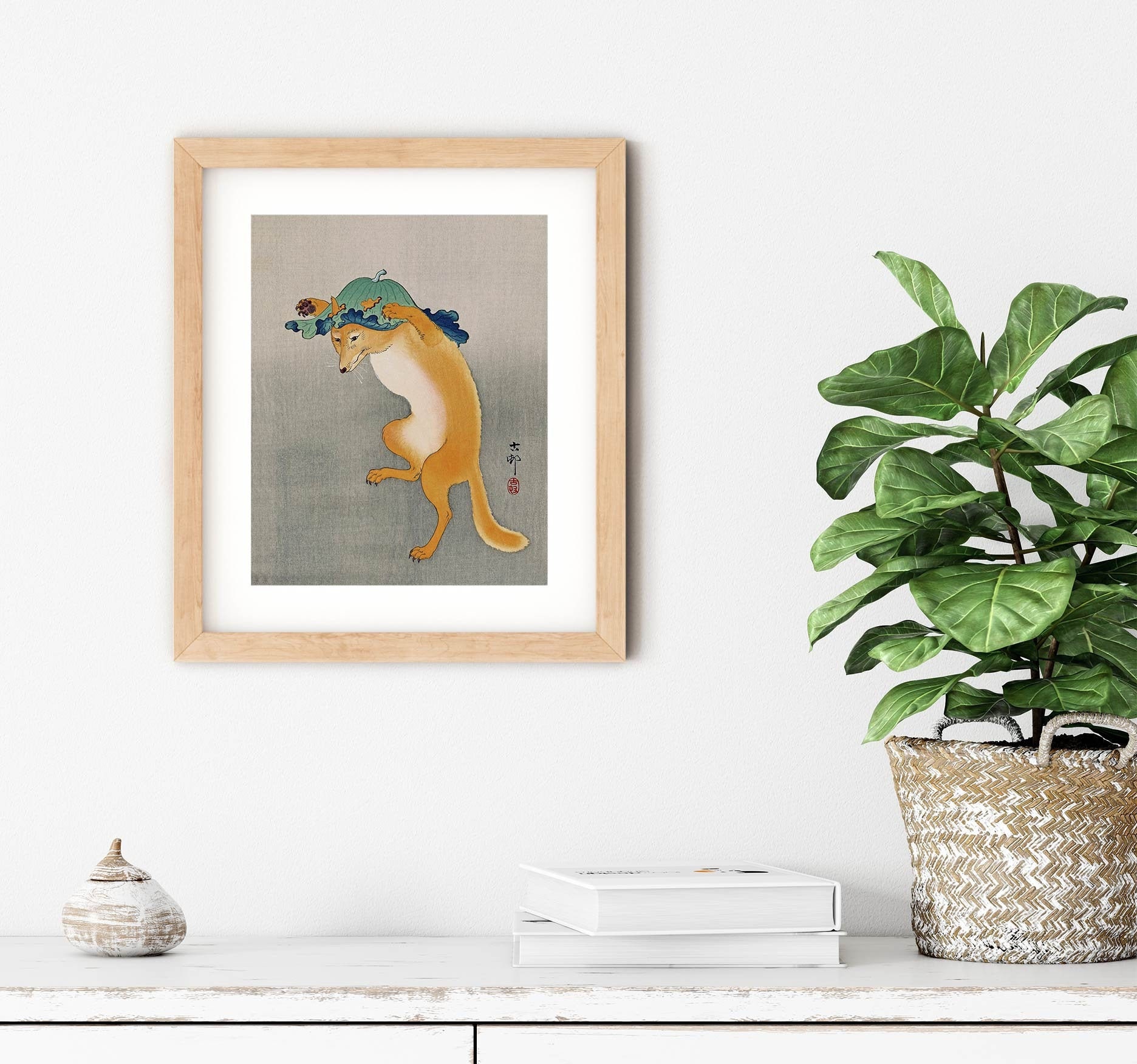 Dancing Fox Ohara Koson Japanese Printable Art Nursery Wall - Etsy