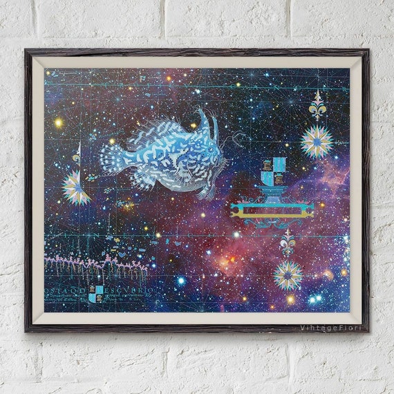 Printable Fish Wall Art Nautical Wall Decor Bathroom Print Etsy