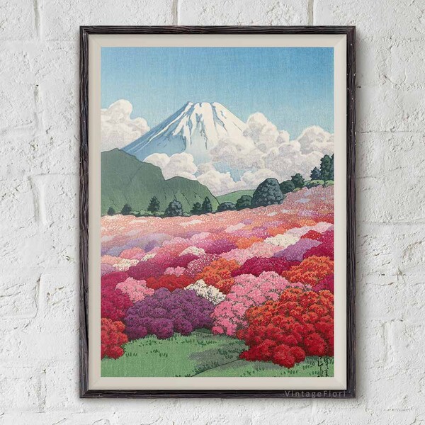 Hasui Kawase Mt. Fuji Druck - Japanische Kunst Sofortdownload