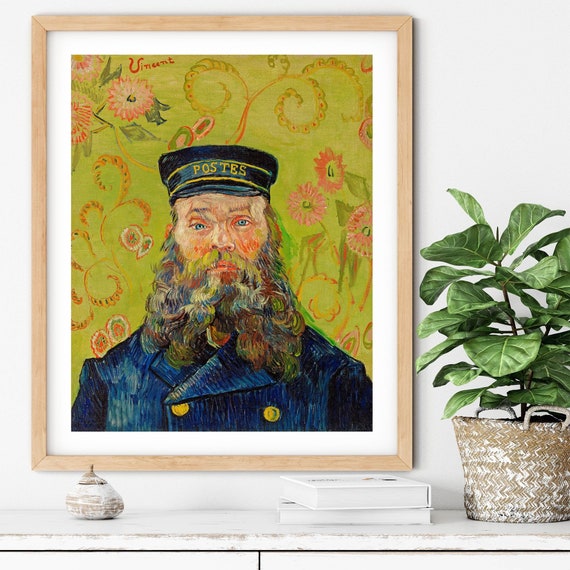 Vincent van Gogh portrait of the postman printable fine art | Etsy