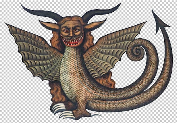 Devil Clipart, Demon Printable, Dragon Png, Medieval Illustration - Etsy  New Zealand