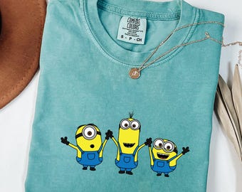 Comfort Colors® Minions Squad T-Shirt Funny Cheering Minions Tee, Minions Graphic Shirt, Youth Shirt, Minions Fan Gift