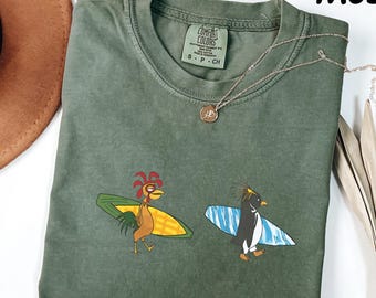 Comfort Colors® Cody Maverick and Chicken Joe Shirt, Surf’s Up Shirt, Funny Movie Fans Tee Movie Meme Tee, Chicken Joe Top, Cartoon Apparel