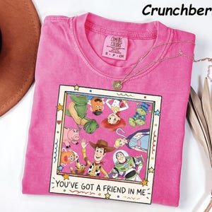 Comfort Colors® Retro Toy Story Shirt, You've Got A Friend In Me Tee, Woody Jessie Buzz Lightyear Tee, Toy Story 5 Fan Gift image 11