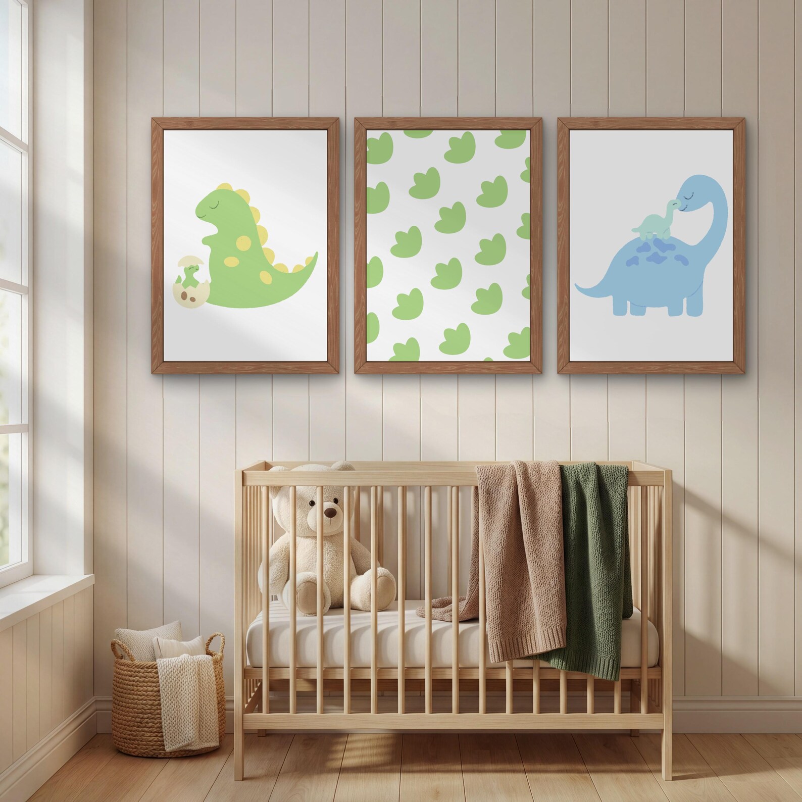 Dinosaur Mom and Baby Nursery Prints | Dinosaur Nursery Wall Art | Boy ...