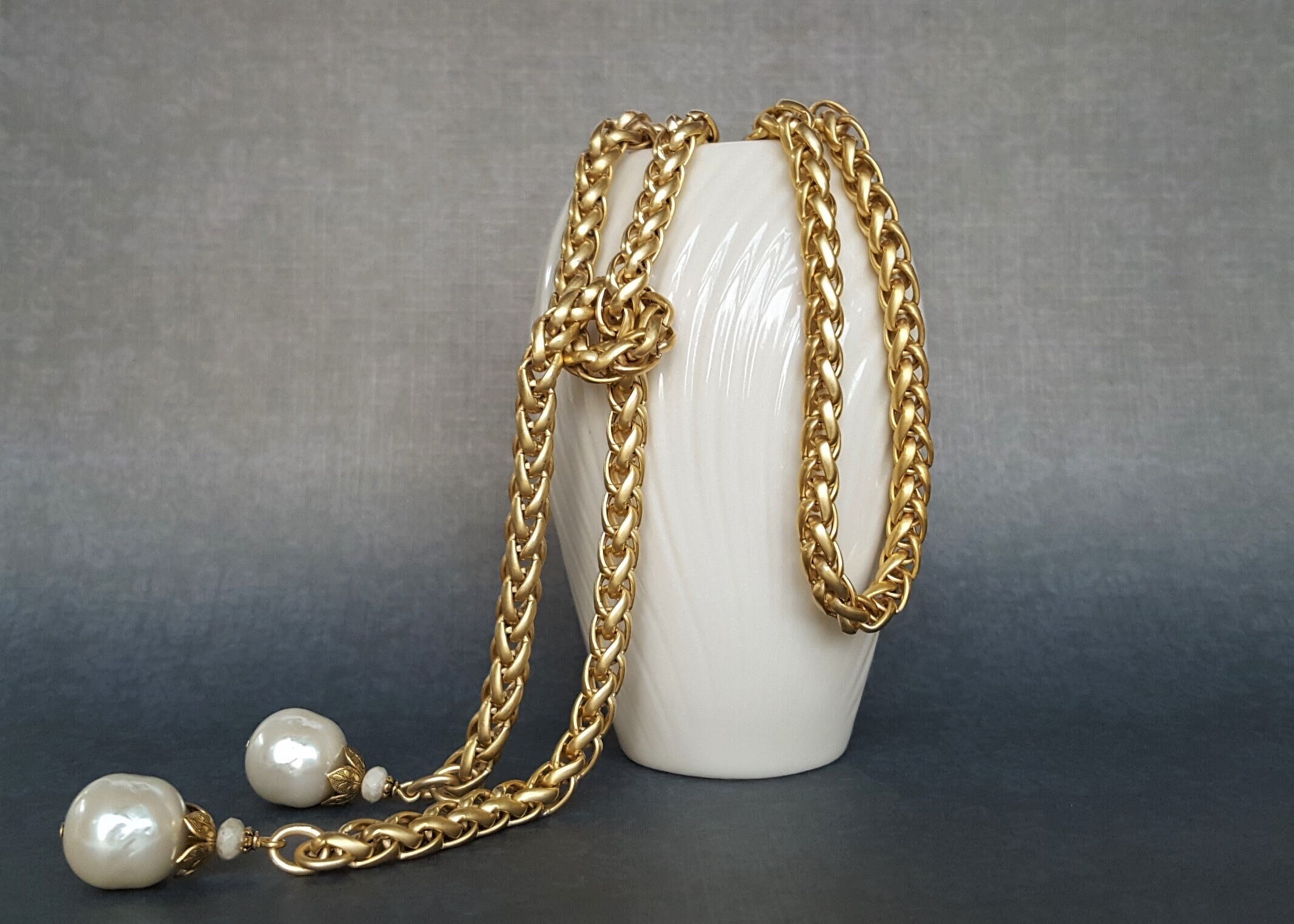 4.25MM Gold Silk Rope Necklace 15.5 In.