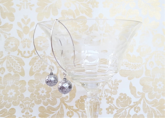 Modern Silver Ball Earrings, Minimalist, Wear with EVERYTHING Earrings, Classic Style Jewelry, Matte Silver Earrings, veryDonna