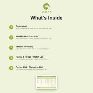 Meal Prep and Freezer Inventory Tracker Spreadsheet | Freezer and Pantry Organizer for Google Sheets & Excel | Instant Download image 3