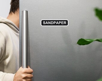 Sandpaper Label Magnet, Die-Cut Bin Label, Workshop Organizing Tool Storage