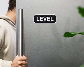 Level Label Magnet, Die-Cut Tool Label for Pegboard Toolbox Drawer Garage Workshop, Tool Organizer Magnet