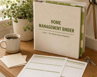 Home Management Binder Printable | Household Planner, Cleaning Schedule, Budget (PDF Download)