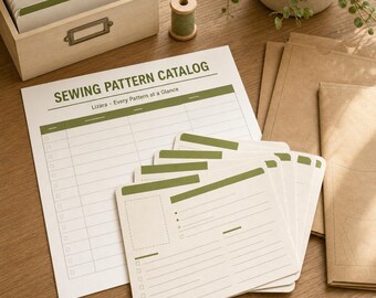 Sewing Pattern Catalog Cards | Organizer for Sewists (PDF Download)