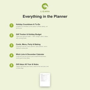 Christmas Planner Printable | Holiday Organizer, Budget, Menu, Gift Tracker (PDF Download) 画像 2