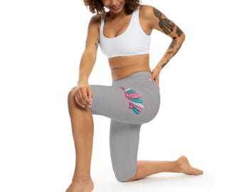 Leggings Capri con corona a conchiglia da sirena