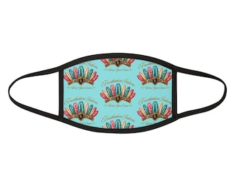 Vintage Surfbrett Muster Gesichtsmaske — Türkise Retro Strand Maske