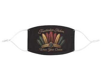 Face Mask  Freethinkers Hahom Feather Crown Design