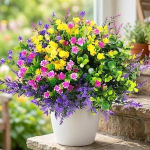 Outdoor Planters With Artificial Plants - Etsy