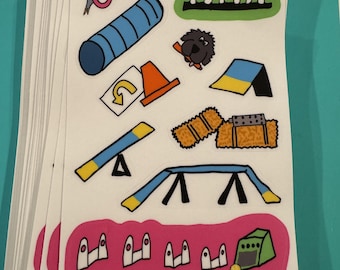 dog sport vinyl sticker sheets