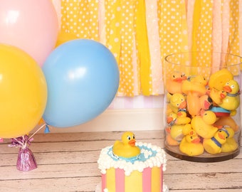 Yellow and Pink fabric Garland , Birthday, Smash Cake, Nursery, Shower