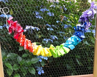 Rainbow Fabric Mini Garland