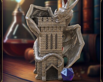 Wyvern-Fates' End Tiny Tower-Dice Tower and Tray for 20mm dice (standard)