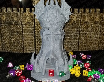 Fates' End Warlock Dice Tower w/ textured tray