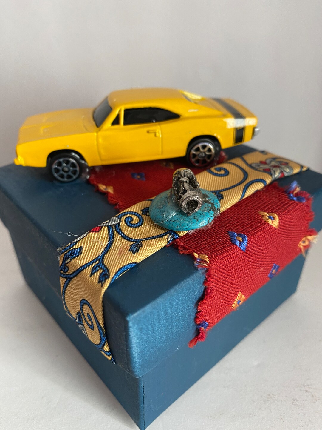 Mens Gift Box Turquoise Gift Box Groomsman Gift Exclusive Handmade Box