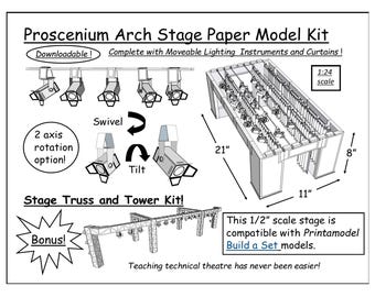 Proscenium Arch Stage Downloadable Paper Model