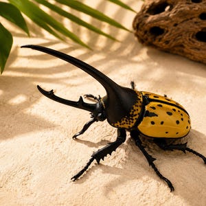 Articulated Hercules Beetle Toy – Realistic 3D Printed Insect Decor, Bug Lover Gift