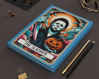 Quaderno con illustrazioni dei Tarocchi Slasher / Copertina rigida a righe