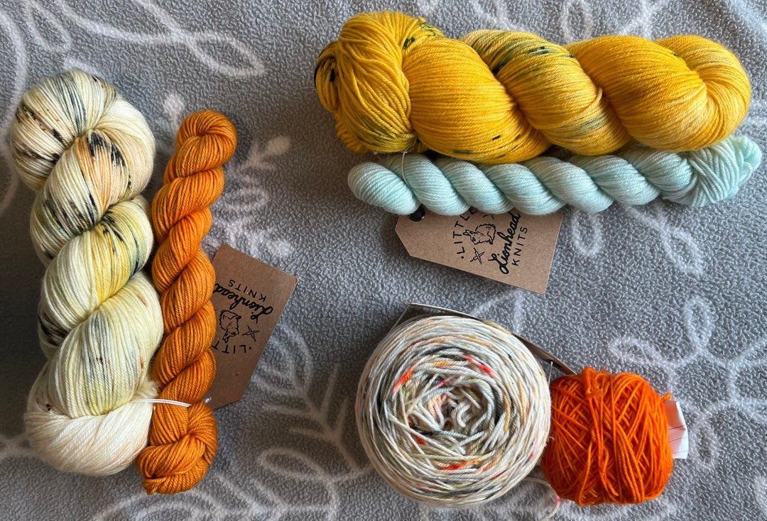 DESTASH Little Lionhead Knits Hand Dyed Yarn Fingering Weight Sock Yarn