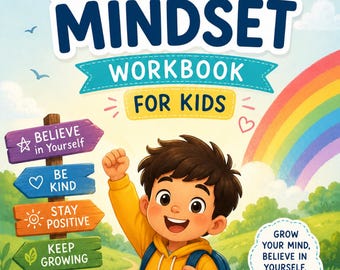 Positive Mindset Workbook for Kids | SEL Confidence & Gratitude Journal PDF