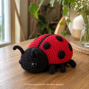 Ladybug Amigurumi Crochet Pattern PDF, Crochet Ladybug Tutorial, Cute Bug Crochet Pattern, Handmade Insect Plush PDF