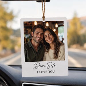 Personalized Photo Car Ornament, Photo quality,First Car Gift,Custom Photo Car Ornament, Test pass gift, Gift for Him, Husband Gift Dad gift