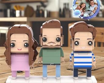 Personalized Brick Doll, Custom Photo Gift for Couples and Families