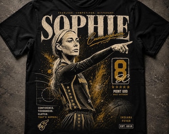 Sophie Cunningham zeigt mit dem Finger (PNG), Vintage-Basketball-Shirt-Design, Retro-Sportgrafik, Meme (PNG), Digitaler Download, Sofort-Download