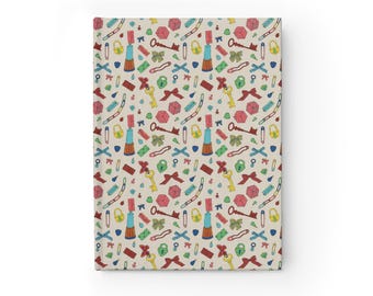Illustrated Neurodivergent Girl Brain Affirmation Journal, Retro Trinket Design Hardcover Blank Notebook