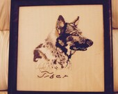 Custom pet portrait, Thread painting pet portrait, Pet memorial portrait