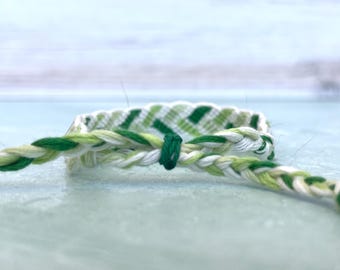 Hand Tied Adjustable Friendship Bracelet Green - Etsy