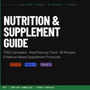 Nutrition Supplement Guide | 3 Tracks, 30 Recipes, TDEE Calculator (PDF Download)