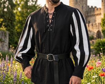 Medieval Tunic Landsknecht Shirt Chemise GN Renaissance Costume Gothic Warrior Larp Roleplay
