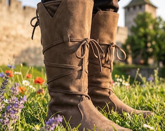 Medieval Viking Boots Cosplay Shoes Knight Warrior Renaissance Festival LARP Combat Footwear