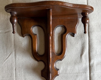 Victorian hanging walnut shelf