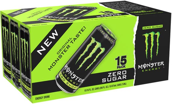 Monster Energy Zero Sugar Drink 16 Oz Cans | Original Green Flavor Monster Energy Zero Sugar Drink 16 Oz Cans | Original Green Flavor